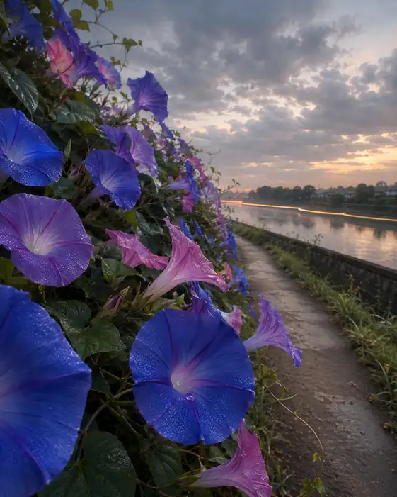 Morning Glories along the River Walk