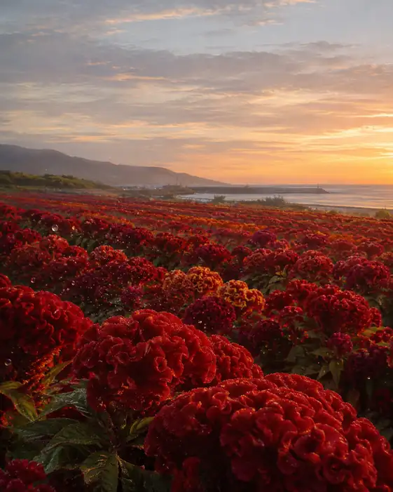 Crimson Slopes of Cockscomb at Sunset