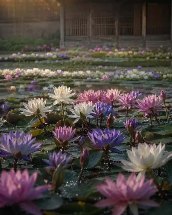 Morning Radiance over the Lily Pavilion