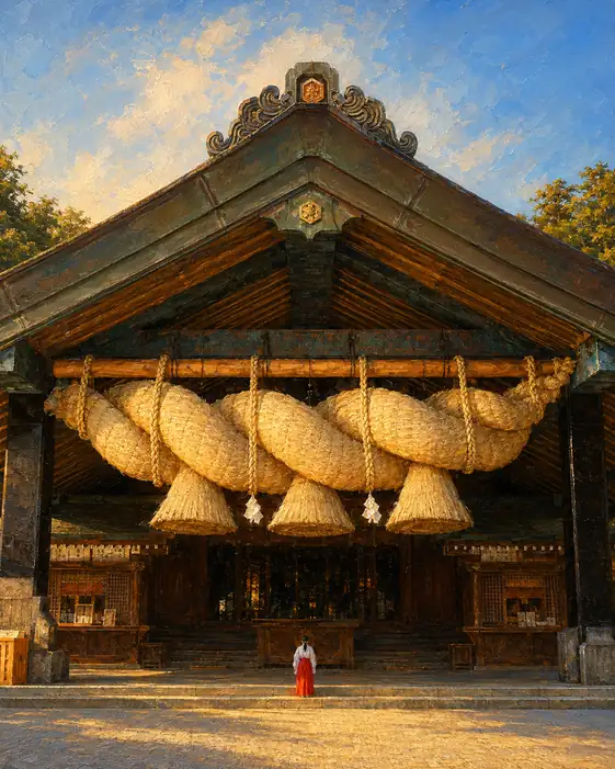 Golden Radiance on the Great Shimenawa