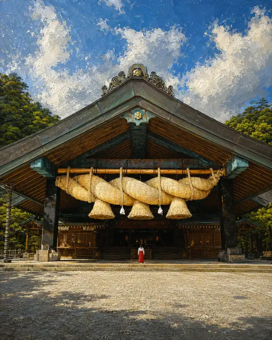 Summer Clouds over the Grand Shimenawa Sanctuary