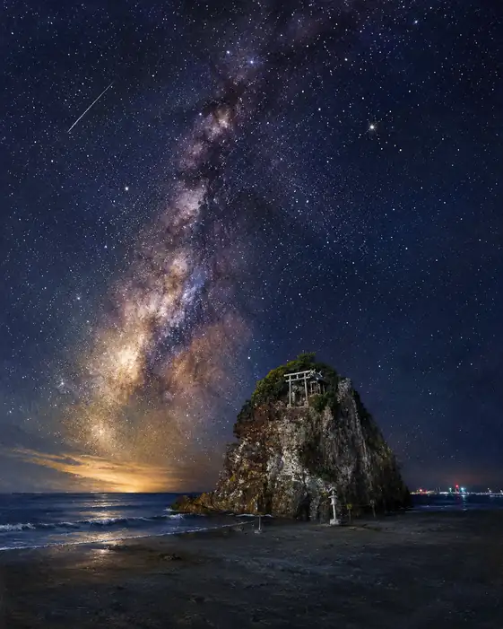 Celestial River above the Ancient Coastal Isle
