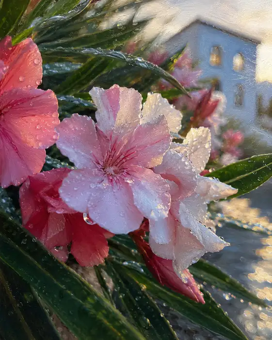Morning Dew upon the Oleander
