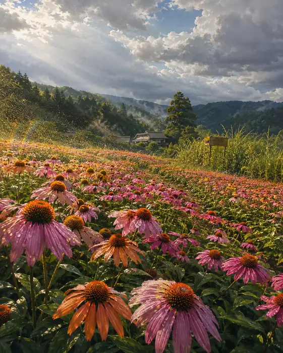 Morning Light Over the Misty Valley