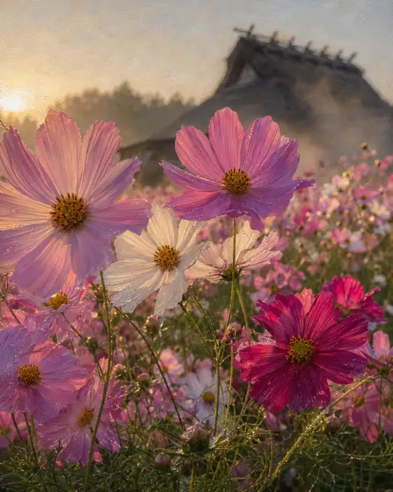 Morning Dew and Thatched Roof Memories
