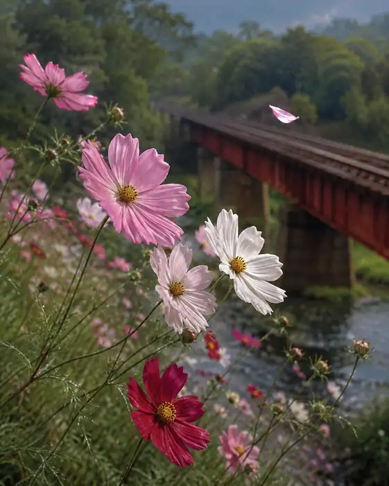 A Petal in the River Wind