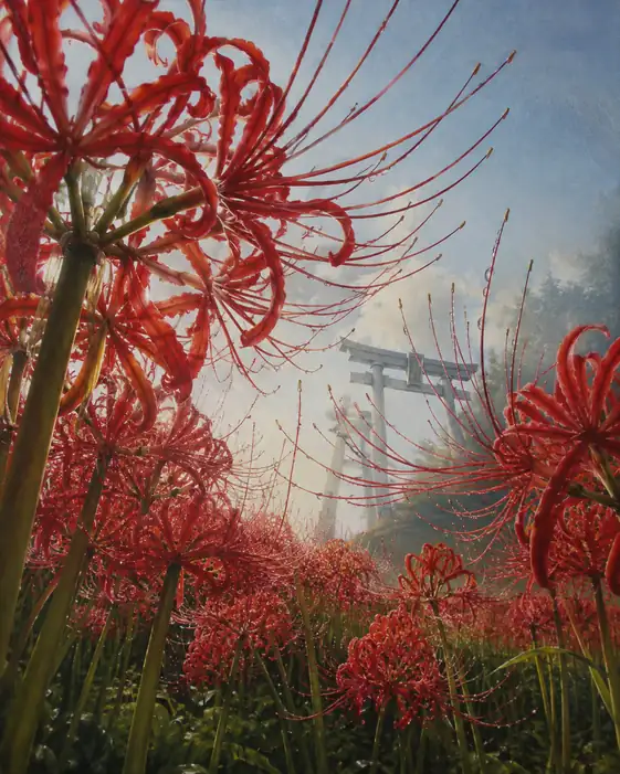 Scarlet Spires Beneath the Sacred Gate