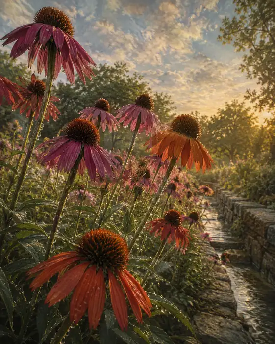 Morning Stream of Radiant Petals