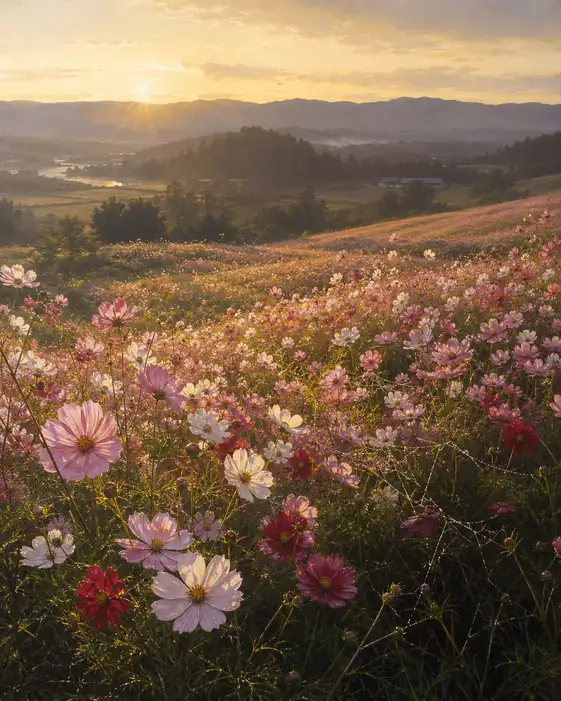 Golden Sunset upon the Cosmos Hills
