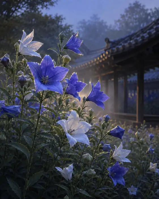 Sacred Bellflowers by the Cloister