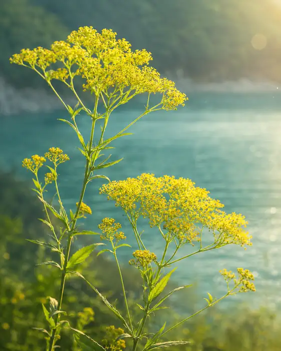 Heights Overlooking the Azure Lake and Breezy Maiden Flowers