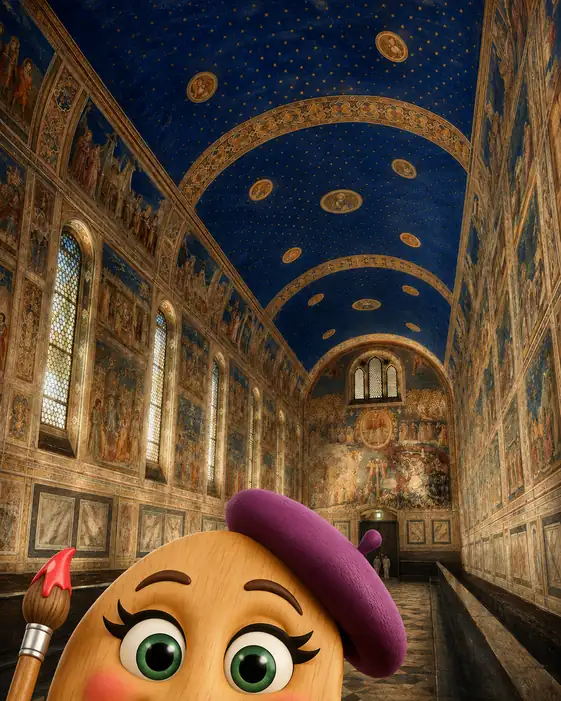 Starry Ceiling Sanctuary and the Little Painter's Visit