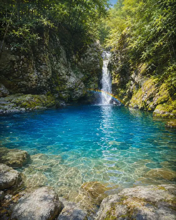 Bridge of Light Spanning the Turquoise Gorge