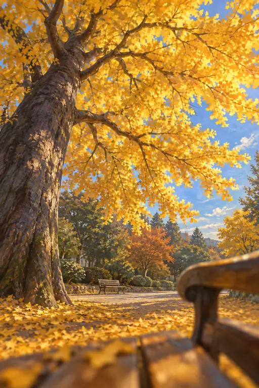 Under the Golden Ginkgo Canopy