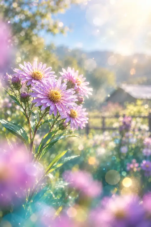 碧落の秋光に星咲く野菊