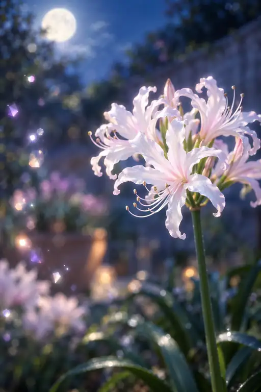 Moonlight Prisms and Pale Lycoris