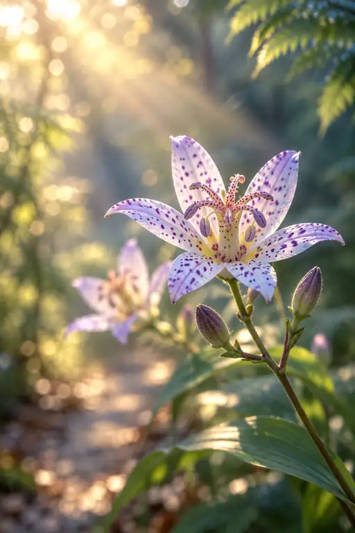 Woodland Rays upon the Spotted Toad Lily