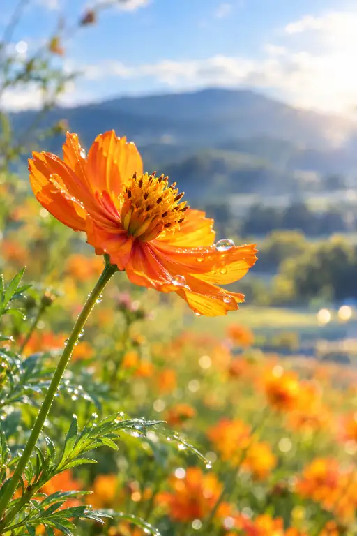 Highland Morning and the Dewlit Cosmos