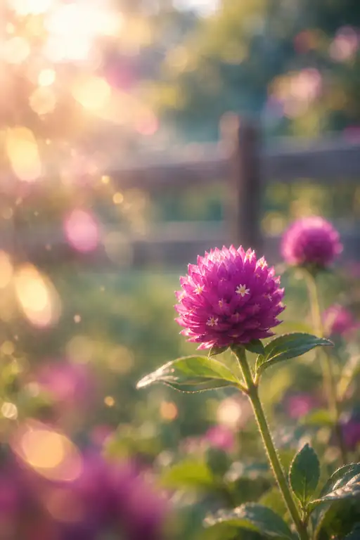 Eternal Bloom by the Wooden Fence