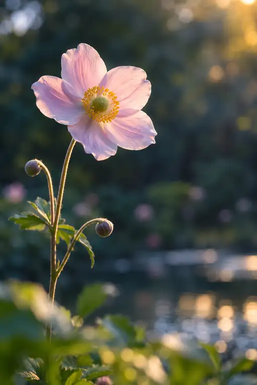 Pink Grace in the Golden Glow