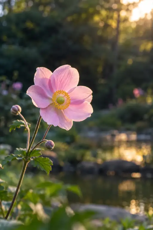 Evening Silhouette of the Anemone