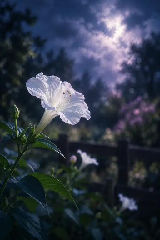 Pale Radiance under the Purple Night