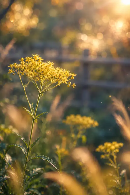 Golden Reverie by the Wooden Gate