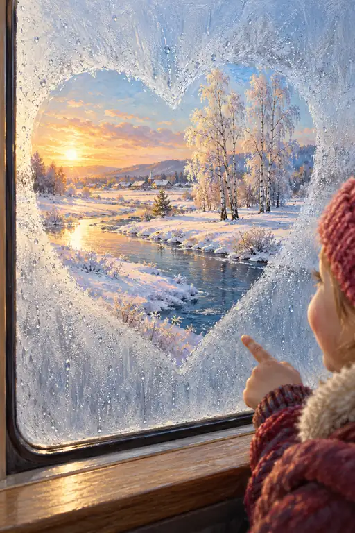 Heart on the Frosty Pane