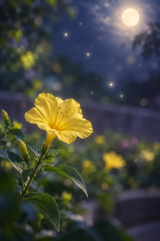 月夜の静けさに歌う白粉花