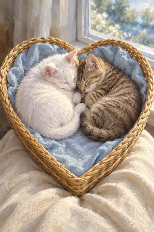Gentle Harmony in the Heart Basket