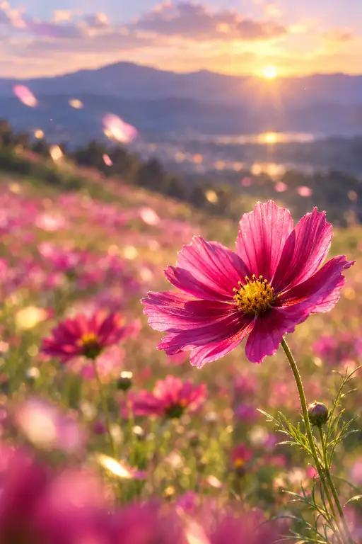 Dancing Petals upon the Sunset Ridge