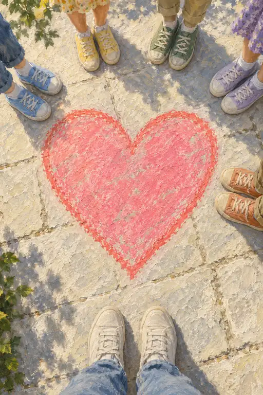 Six Hearts Around the Chalk
