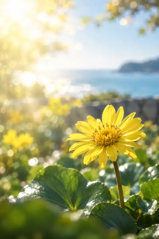 Sunlit Radiance by the Sea