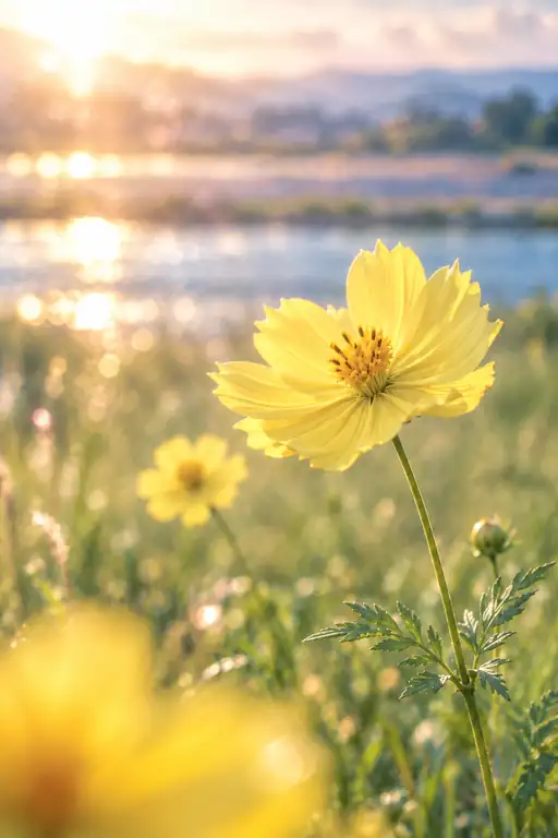 Echoes of Sunset by the Stream