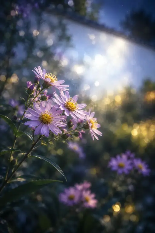 Violet Solitude by the Garden Wall