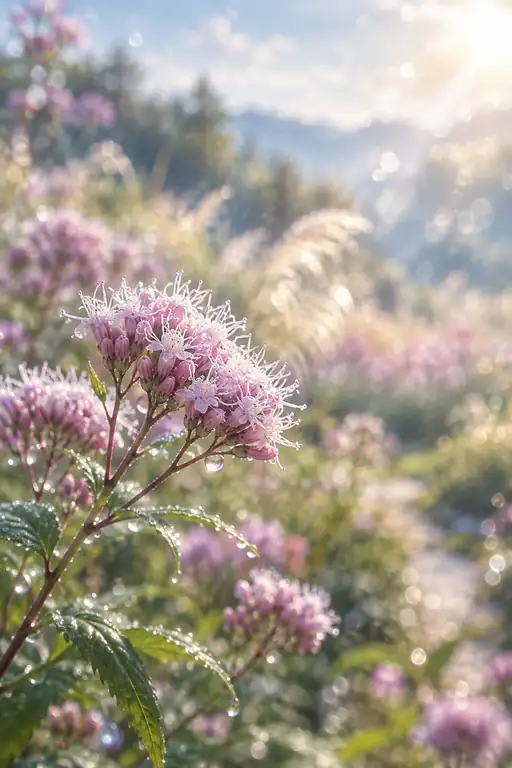 Dewy Meadows in the Autumn Sun