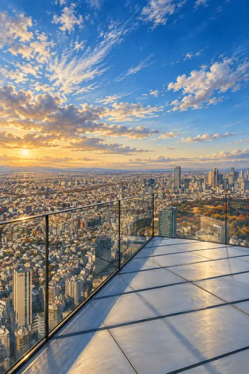 Gilded Dusk Over the Sprawling Metropolis