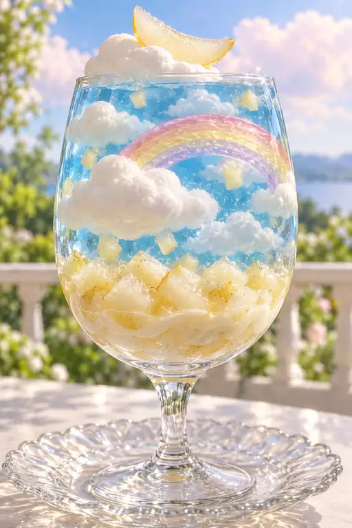 Rainbow Sky Captured in a Glass