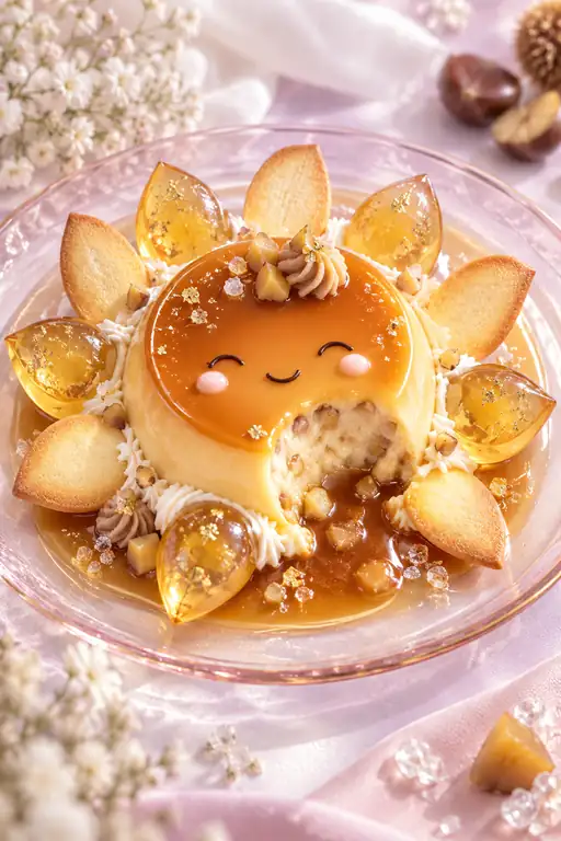 陽だまりに微笑む栗の太陽プリン