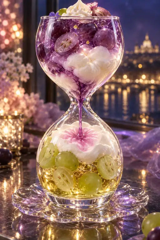 Hourglass of Violet and Emerald Wine