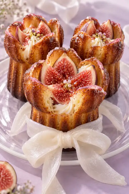 Blooming Canelés of Crimson Fig