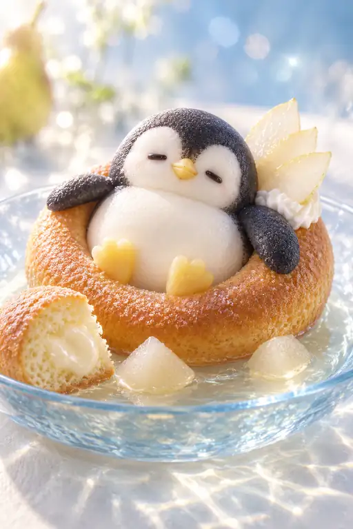 Penguin Drifting in Sweet Waters