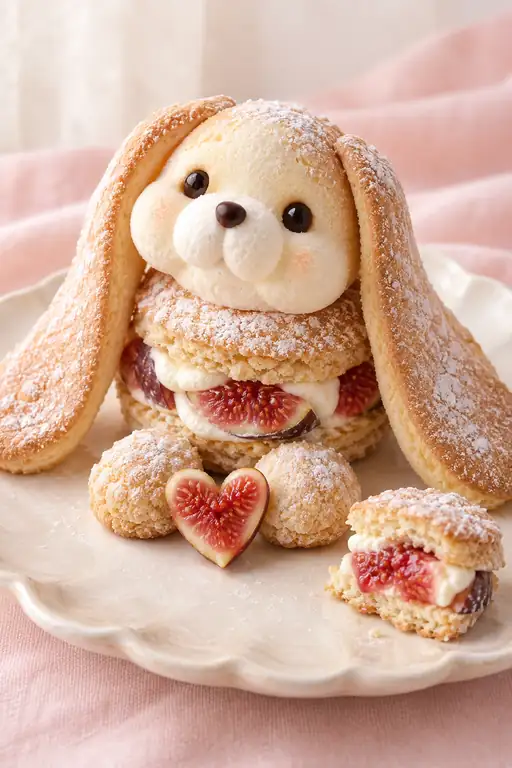 Sweet Bunny with Fig Heart