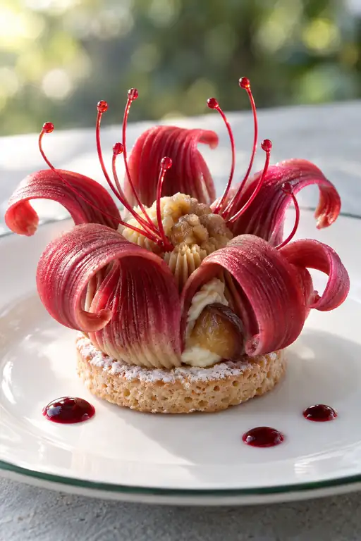 A Crimson Bloom Before the First Bite