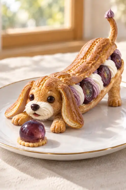 The Grape at the Puppy's Paws