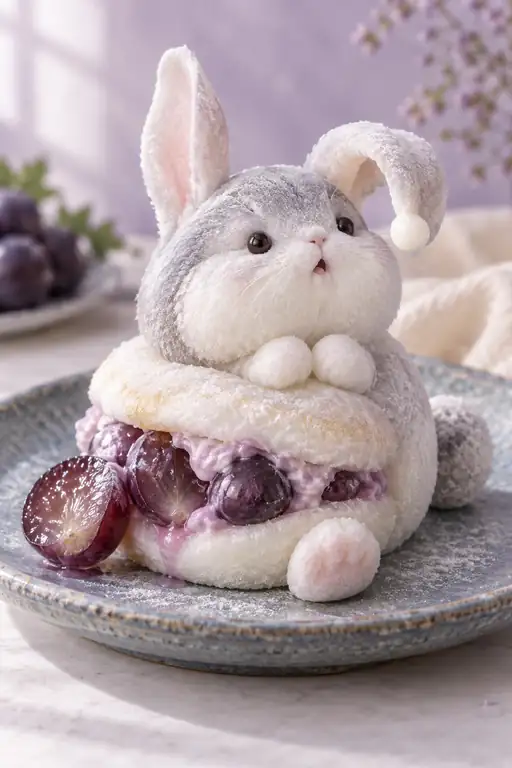 A Grape Bunny's Soft Autumn Rest