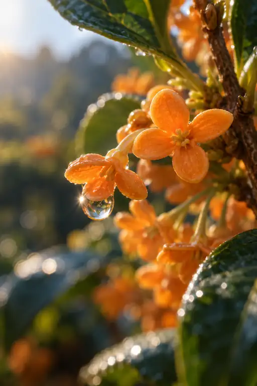 A Drop Holds the Autumn Sun