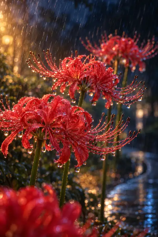雨をともに待つ