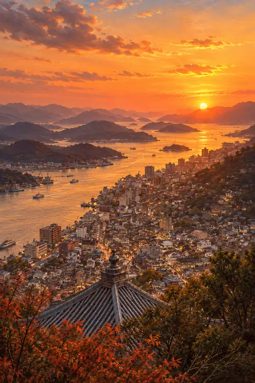 Golden Twilight Over the Narrow Sea