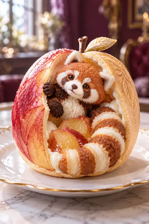 紅玉の殻からのぞく微笑み